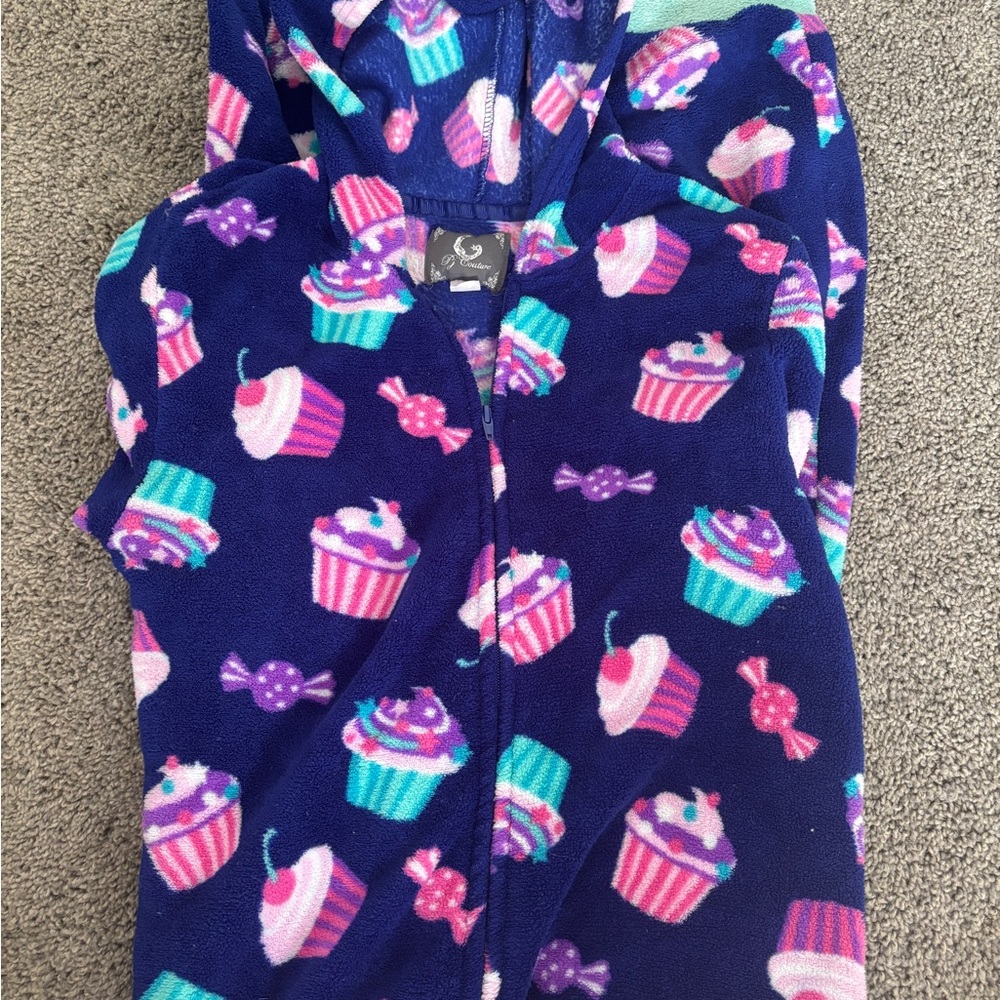 Pj Couture Kids Pajamas - Blue with Cupcake Print